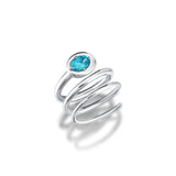 Swirl Gem Ring with Topaz