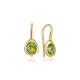 Mini Pebble Earrings with Peridot