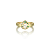 Mini Pebble Ring with Green Sapphire Drops