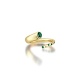 Flip Ring with Emerald Drops