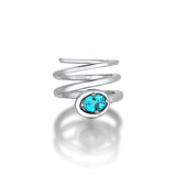 Swirl Gem Ring with Topaz