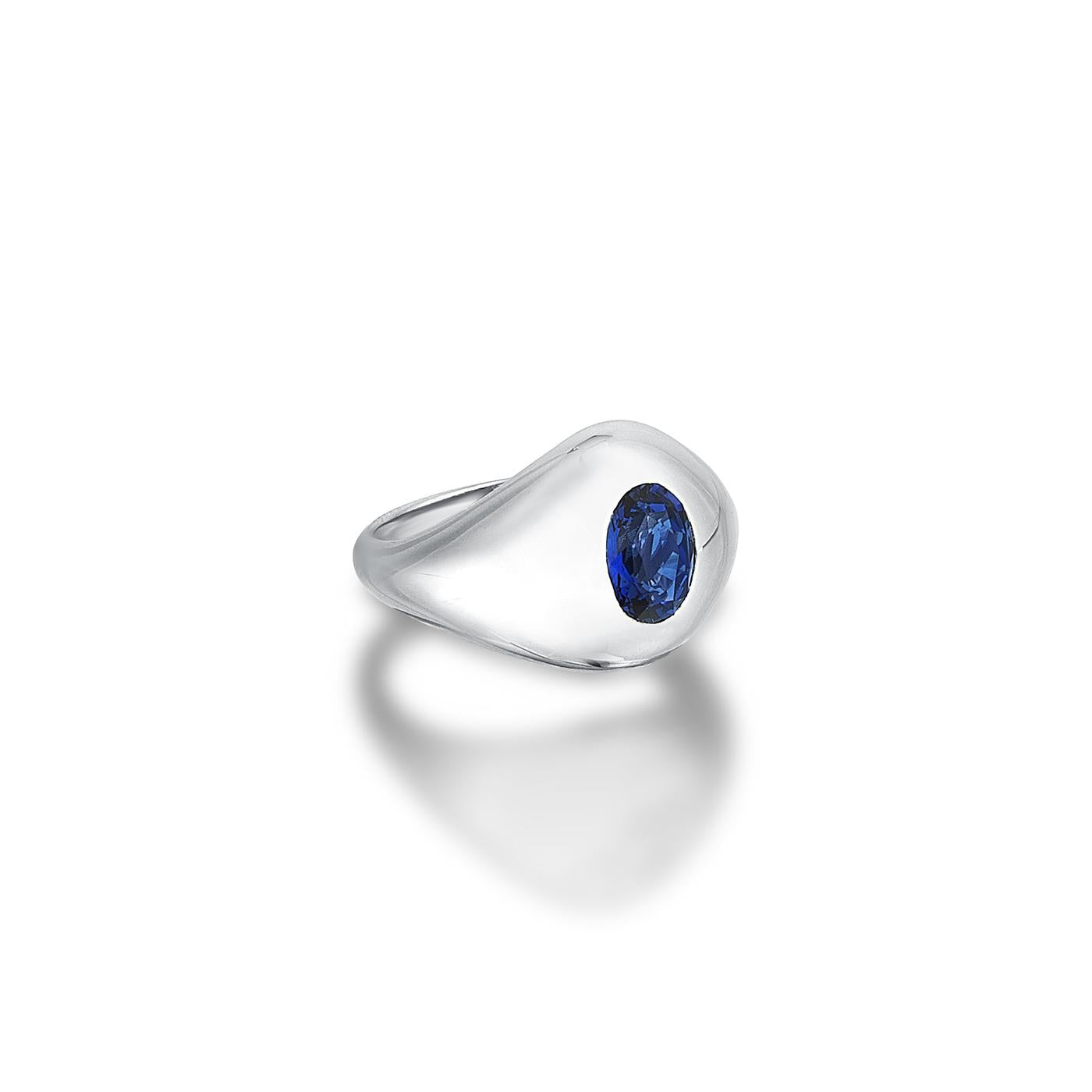 Gem Pinky with Sapphire