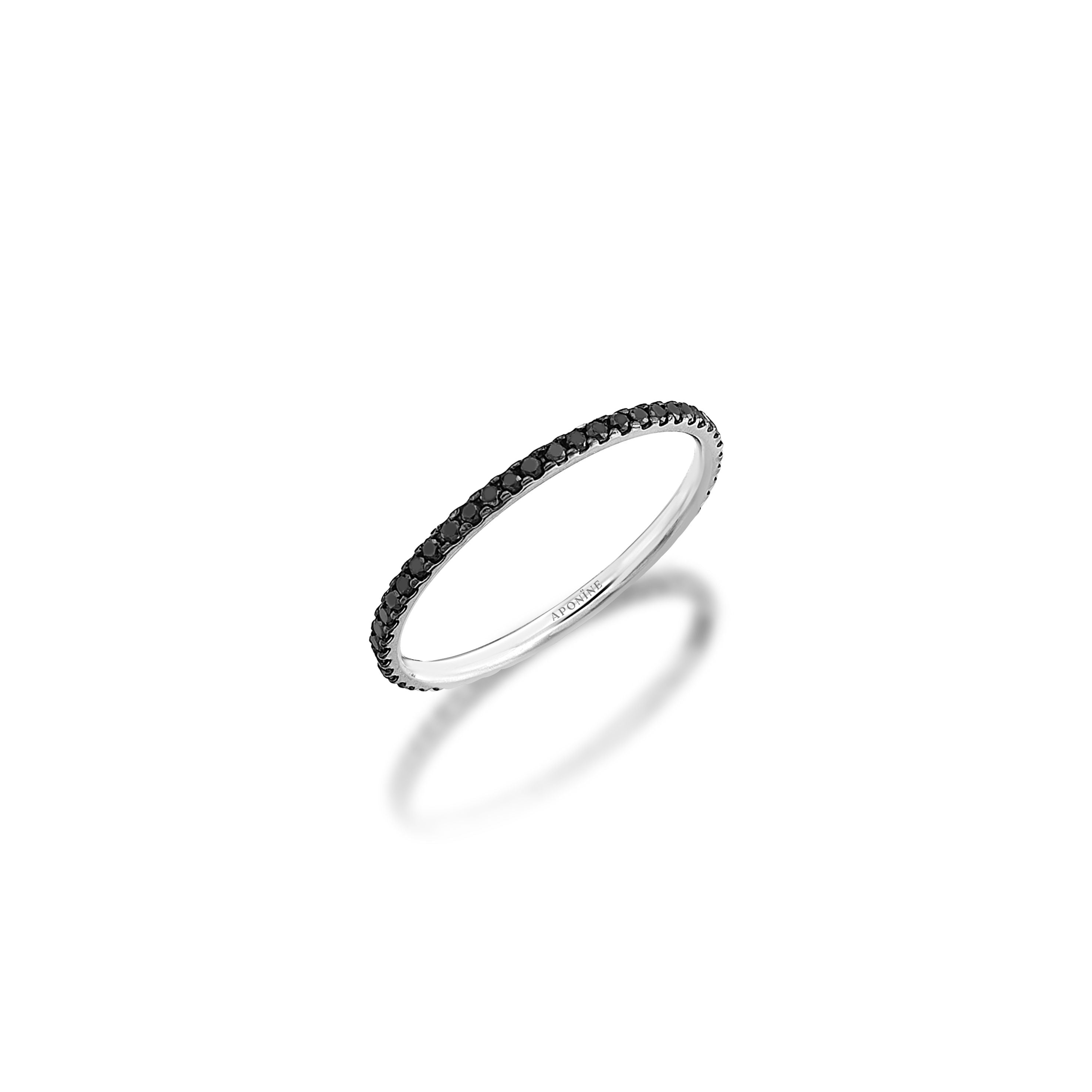 Single Ring With Black Diamond