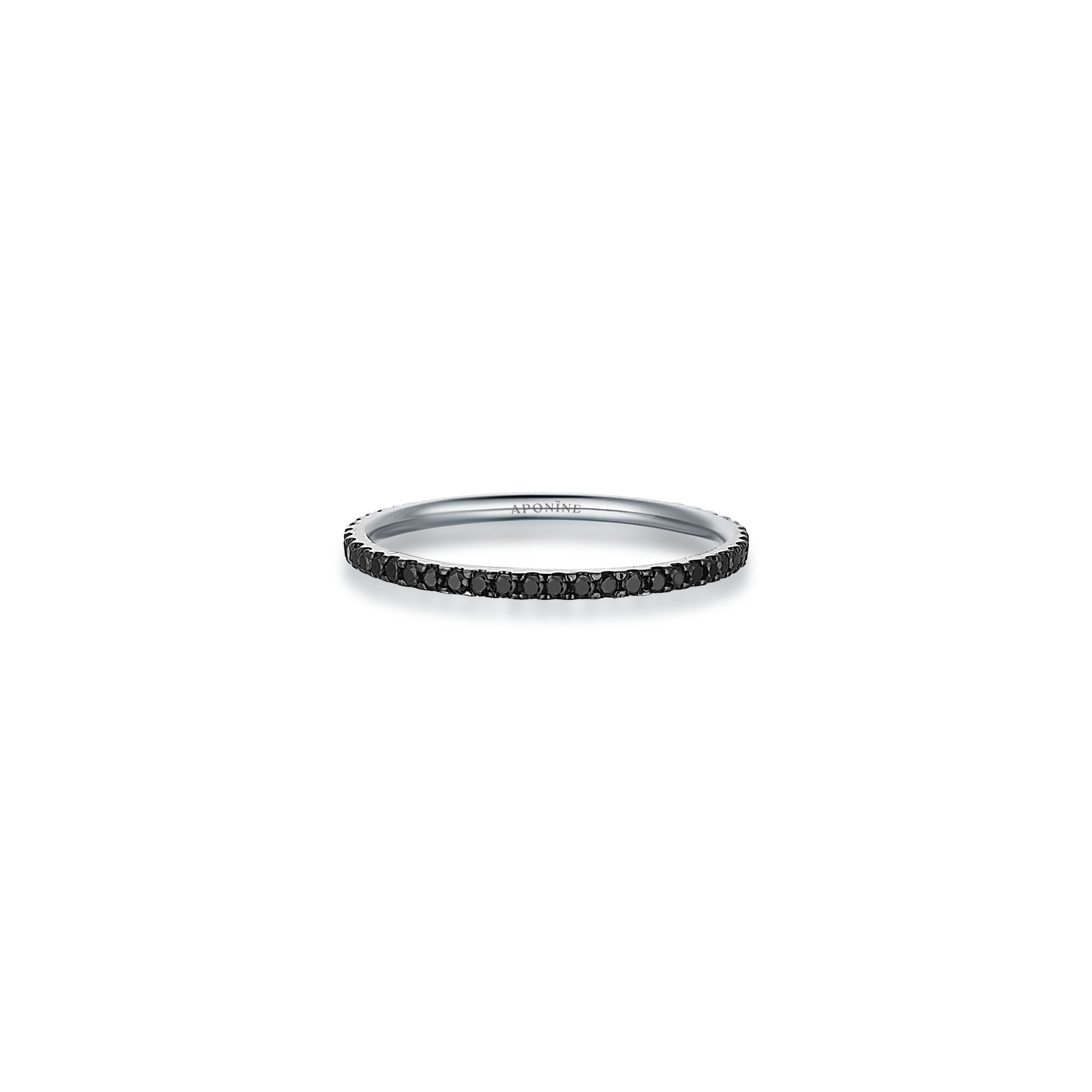 Single Ring With Black Diamond