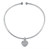 The Full Heart Choker with Allover Diamond