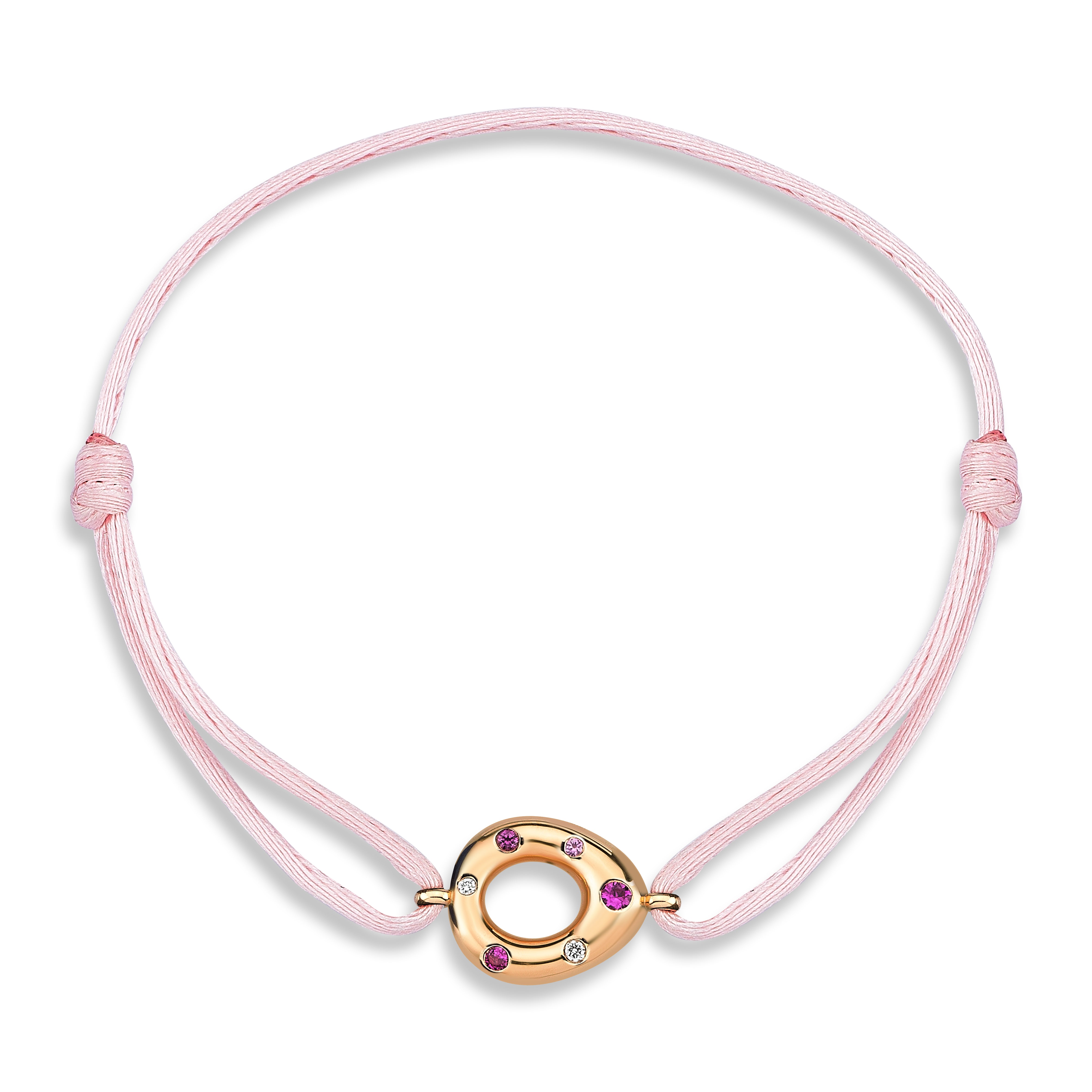 Gem Strings Bracelet with Pink Sapphire Drops