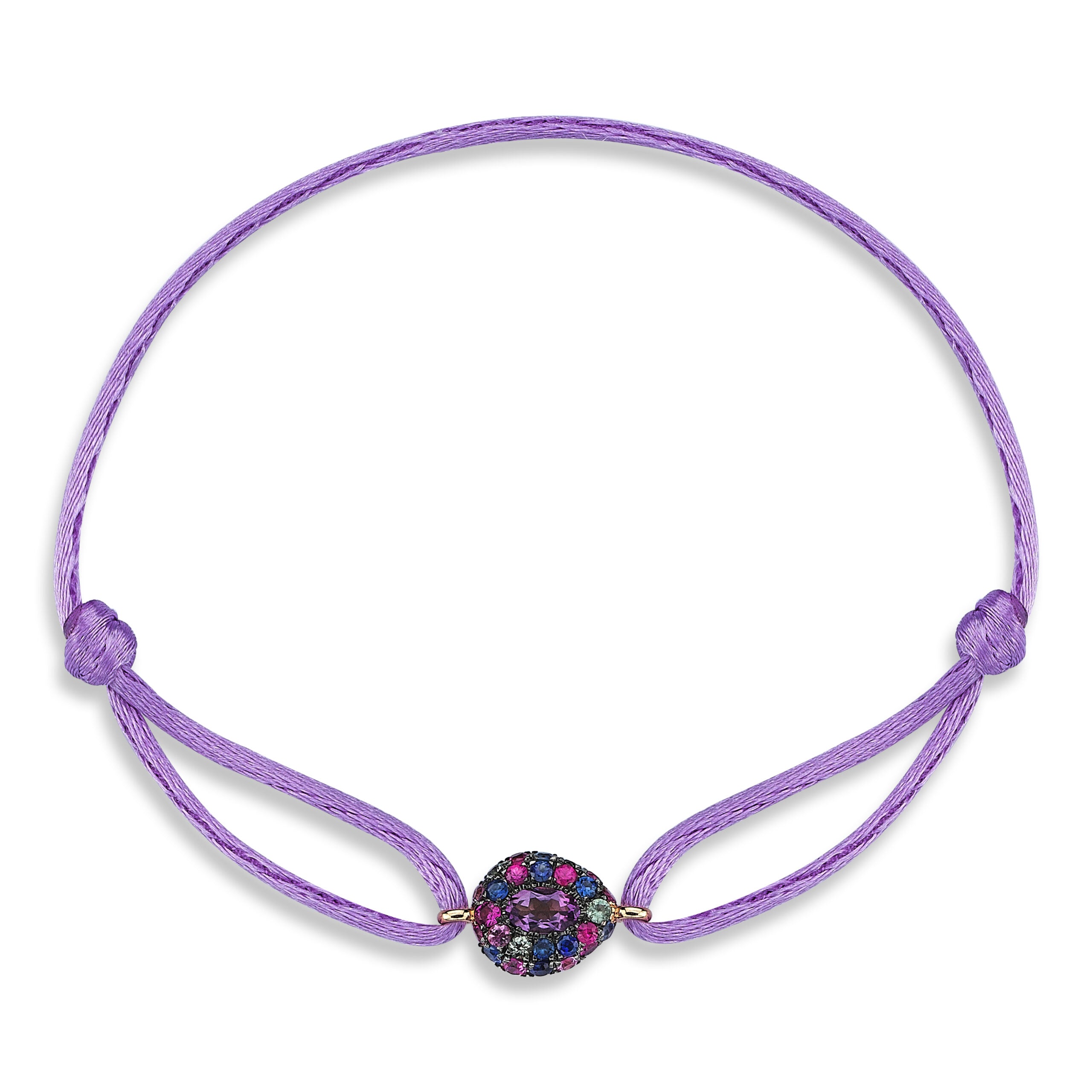 All Over Gem Strings Bracelet with Amethyst