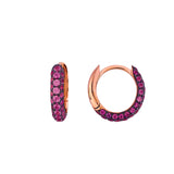 Pebble Hoops - Pembe Safir