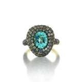 Bonbons Yüzük - Yeşil Turmalin & Safir