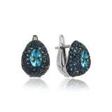 All Over Gem Hoops with Sapphires