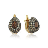 All Over Gem Hoops with Champagne Diamond