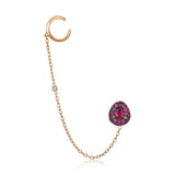 All Over Gem Earcuff with Pink Sapphire