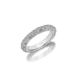 Party Ring with White  & Champagne Diamonds