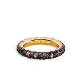 Siyah & Şampanya Pırlantalı Parti Yüzüğü