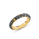 Siyah & Şampanya Pırlantalı Parti Yüzüğü