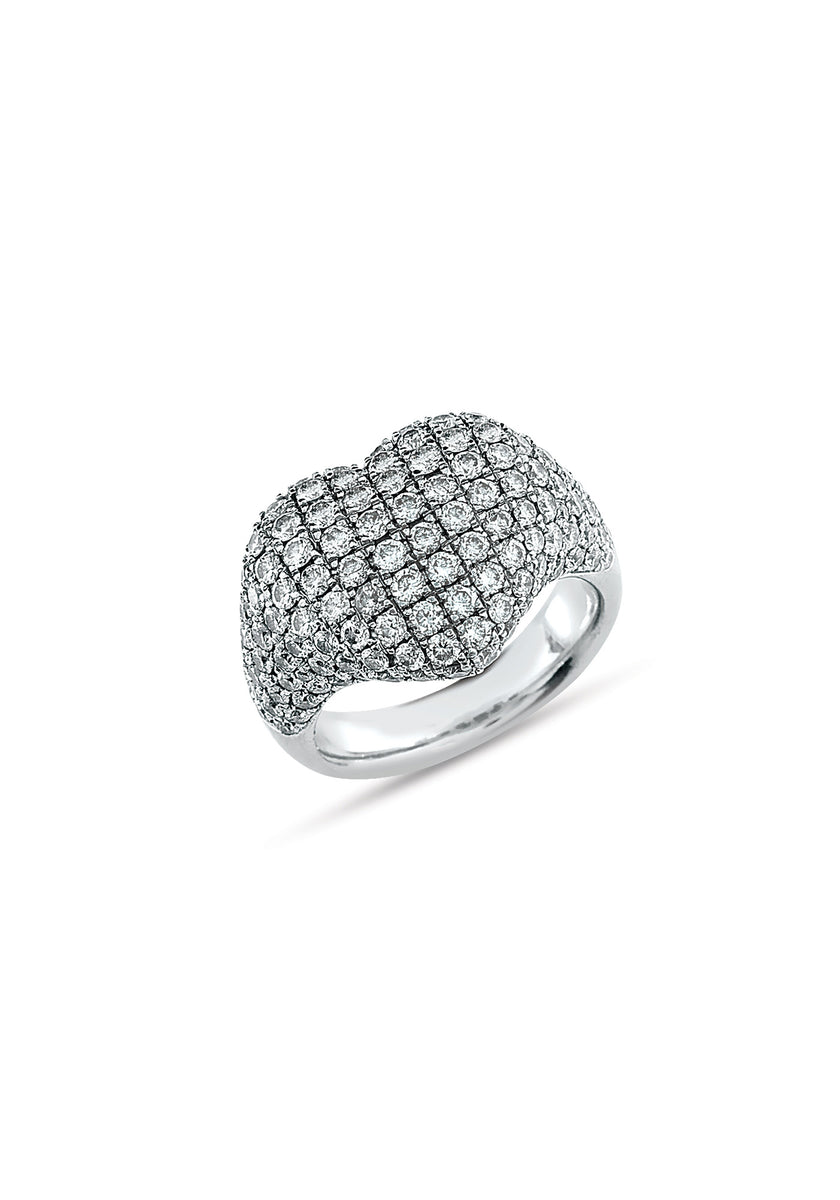 ☆nff☆ plump heart ring nff2 Heart Ring in 14K Gold Fill, Hammered Medium Thick Band