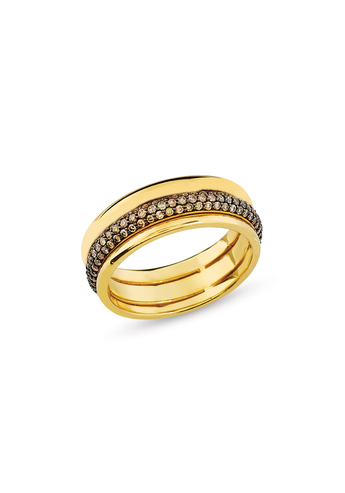 Single Diamond Triples Ring