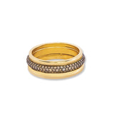 Çift Pırlanta Üçlü Yüzük