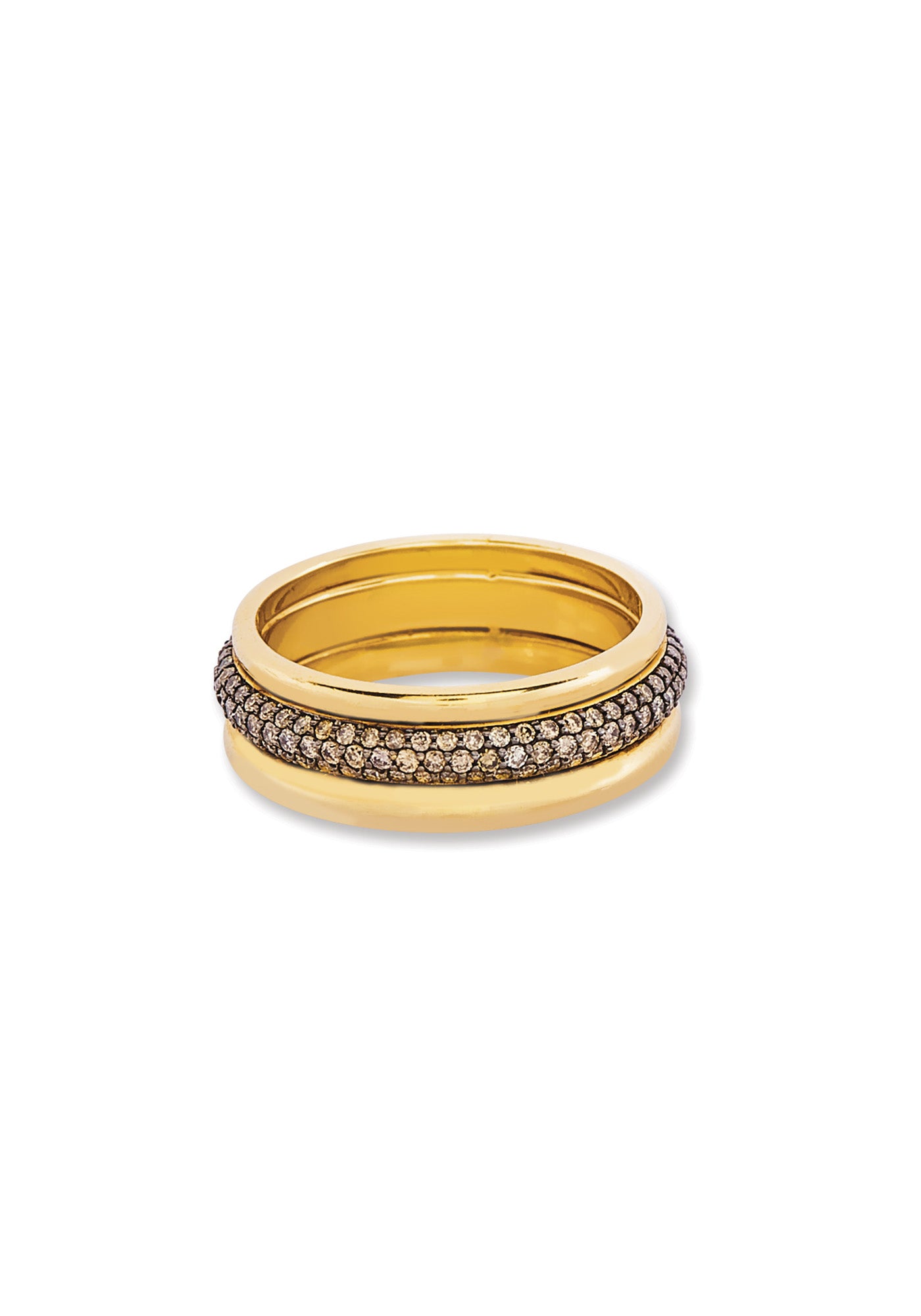 Single Diamond Triples Ring