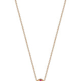 Mini Pebble Necklace with Ruby Drops (Medium)