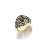 All Over Gem Ring with Champagne Diamond