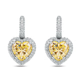 Kalpli Damla Küpe - Süslü Sitrin