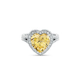 Heart Ring - Fancy Citrine