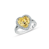 Heart Ring - Fancy Citrine