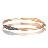 Siyah & Şampanya Pırlantalı Dalga Bileklik