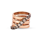 Şampanya Pırlantalı Burgu Yüzük