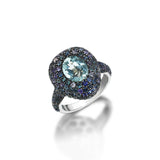 Bonbon Yüzük - Akuamarin ve Mavi Safir
