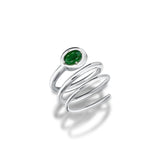Swirl Gem Ring with Green Tourmaline