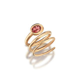 Swirl Gem Ring with Pink Tourmaline