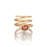 Swirl Gem Ring with Pink Tourmaline