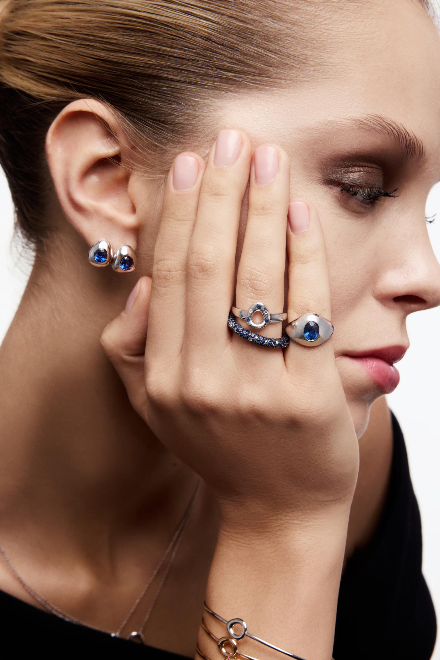 Gem Pinky with Sapphire