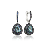 Pebble Küpe - Akuamarin ve Mavi Safir