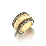 Yellow Heart & Soul Ring Triple