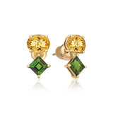 Twin Earring - Yellow Beryl&Green Tourmaline