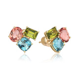 Triplets Earring - Green Tourmaline&Aquamarine&Peridot