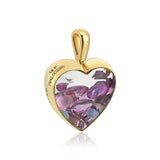 Heart Medallion - Ametyhst&Moon Stone