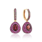 Bonbons Küpe - Yakut &  Pembe Safir