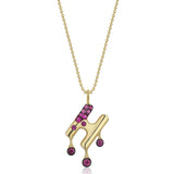Pave Melting H Necklace