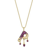 Pave Melting P Necklace
