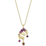 Pave Melting E Necklace
