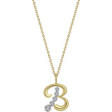 Diamond Love Letters B Necklace