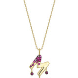 Pave Melting M Necklace