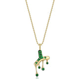 Pave Melting Y Necklace