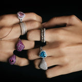 Single Ring With Black Diamond