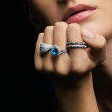 Party Ring with Multi - Champagne Diamonds