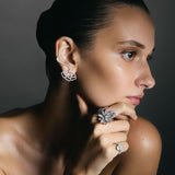 Blossom Cuff with Pave Diamonds